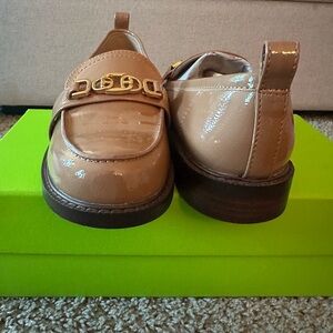 Sam Edelman Christy Patent Loafers with Gold Detail